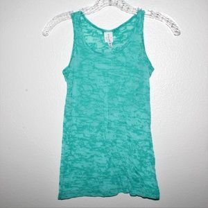 Full Tilt | Teal Burnout Tank Top